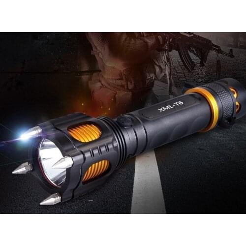 Glow-out New Xml-t6 Strong Light Flashlight Multifunction Flashlight Ringtone Alarm T6 Flashlight