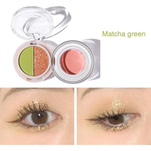 Two-in-one Eye Shadow Palette Matte Pearlescent Sequins Glitter Pigment Eyeshadow All-in-one Long Lasting Rich Color Maquiagem