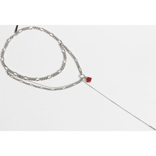 Couple personality horn multi-layer chain stacking necklace with star necklace