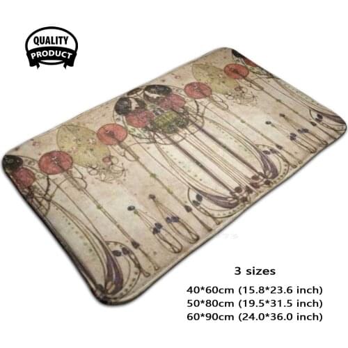 Rennie Mackintosh The Wassail 1900 Detail Crop 3D Household Goods Mat Rug Carpet Foot Pad Wassail Rennie Mackintosh Glasgow