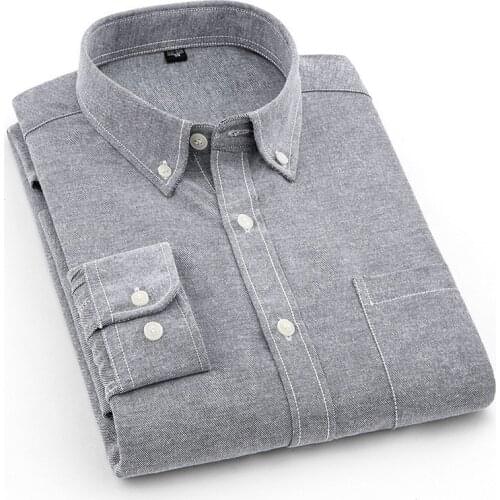 8 Color New Cotton Oxford Shirts For Men 2021 Spring Fashion Mens Shirt Long Sleeve Slim Fit Dress Shirts Mens Chemise Homme