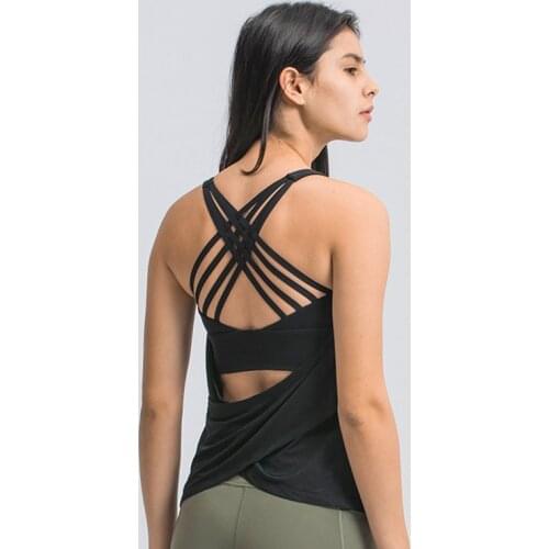 Sexy Sports Bra For Women Gym Underwear Fitness Sports Wear Crop Top Two-piece Cross Straps Beauty Corset Back Active Clothing