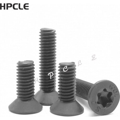 5-50PCS m2 m2.5 m3 m4 M5 M6 M8 Six lobe steel with black grade 10.9 torx countersunk head screw screws