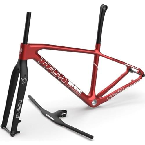 TFSA 2021 New Carbon MTB Full Internal Routing Mountain Bike Frame Frame+Seatpost+Clamp+Handlebar+Front fork disc brake 148mmBSA