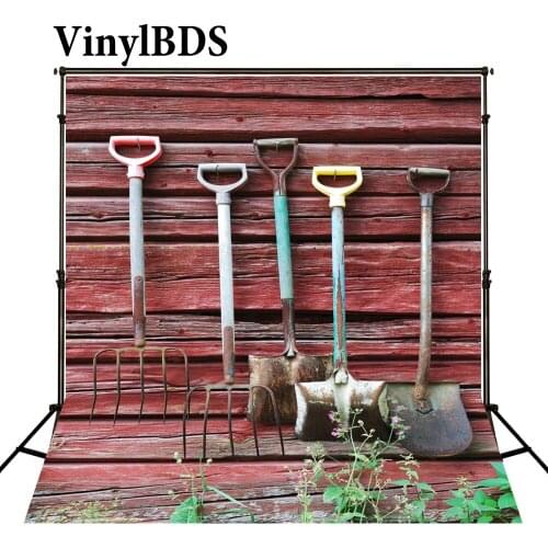 VinylBDS Farmhouse Photo Background Green Grass Photography Background Newborn Wood Wall Backdrops for Children Photo Shoot