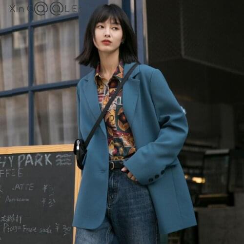 XinCOOLEr Women's Blue Jackets