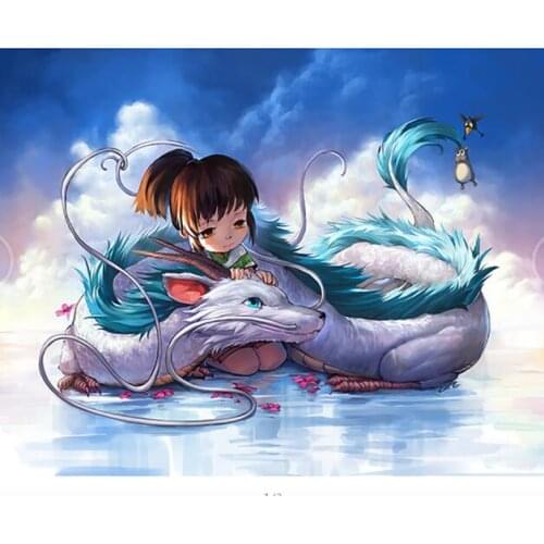 Japanese Anime Diamond Painting Spirited Away Full Square/Round Drill Embroidery Cartoon 5D DIY Rhinestone Cross Stitch Kit Gift