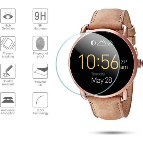 Tempered Glass Protective Film Ultra Clear Guard For Fossil Q Wander Gen 2 Generation Watch Smartwatch Screen Protector Cover