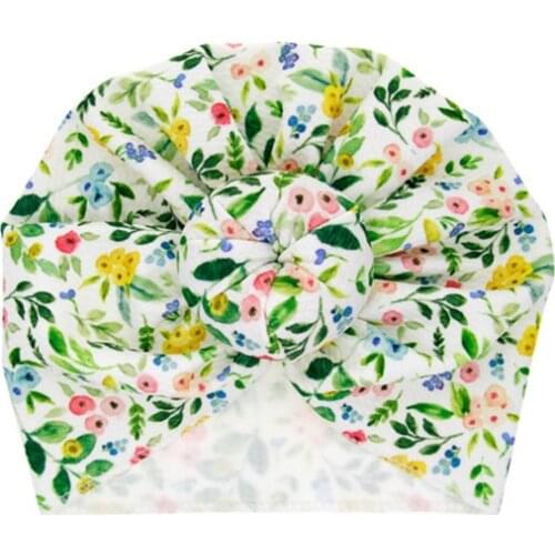 20 pcs/lot,18*16cm Lovely Flower Childrens Hat Soft Girl Hat Turban Infant Toddler Newborn Cap Bonnet Headwraps Kids Hat Beanie