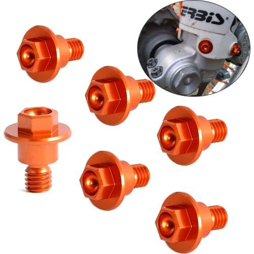 6PCS M6*12 Front Fork Guard Bolt Screw For KTM EXC EXCF SX SXF XC XCF XCW XCFW 125 150 200 250 350 450 525 530 2000-2021