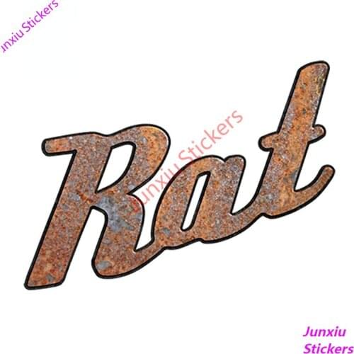Car Sticker Waterproof Graphics Rat Rod "Rat" Decal Vintage Car Emblem Style Accessories Scratch-Proof Exterior Decor PVC13x9cm