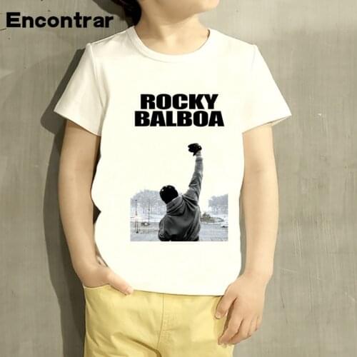 Kids ROCKY BALBOA Design Baby Boys/Girl TShirt Kids Funny Short Sleeve Tops Children Cute T-Shirt,HKP576