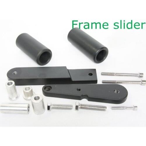 For 2009-2012 2010 2011 Kawasaki Ninja 650 EX650 650R Motorcycle bike No Cut Frame Slider Crash Protector Black / Carbon