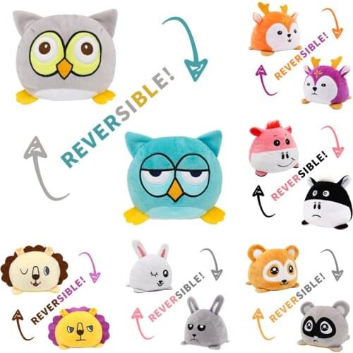 Reversible Cat Gato Kids Plushie Pulpo Reversible Plush Animals Unicorn Double-Sided Flip Doll Peluche Cute Toys Peluches Pulpos