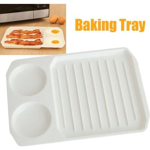 2-in-1 Bacons And Eggs Cooker Quick Breakfast Ovenware Microwave Baking Utensils Quick And Easy Cleanup Kitchen Supplies