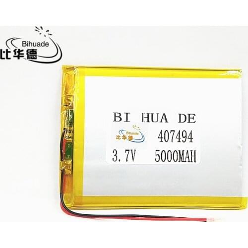 Li-Po 407494 Battery 5000mAH Li-ion Tablet pc battery For 7,8,9 inch tablet PC 3.7V Polymer lithiumion Battery With High Quality