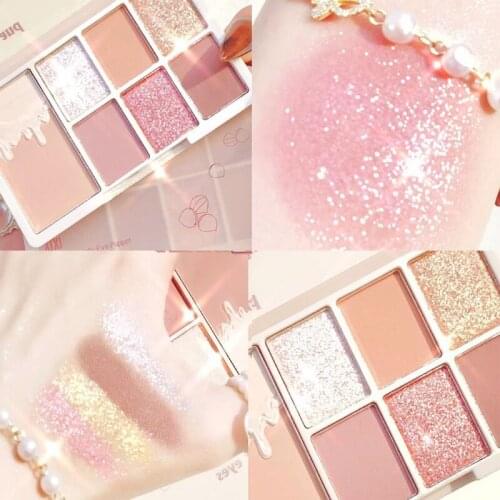 Matte Eyeshadow Highlighter Palette Glitter Shimmer Blush Bronzer Soft Touch Lasting Waterproof Pigmented Brighten Eyes Cosmetic