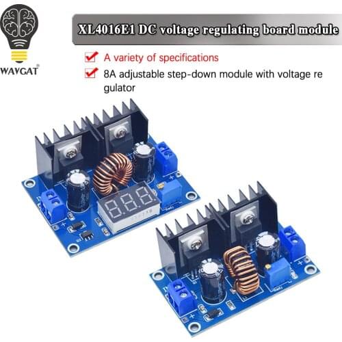 MH-ET LIVE LED Voltmeter PWM Adjustable 4-36V To 1.25-36V Step-Down Board Module XL4016 8A 200W DC-DC Power drop Module