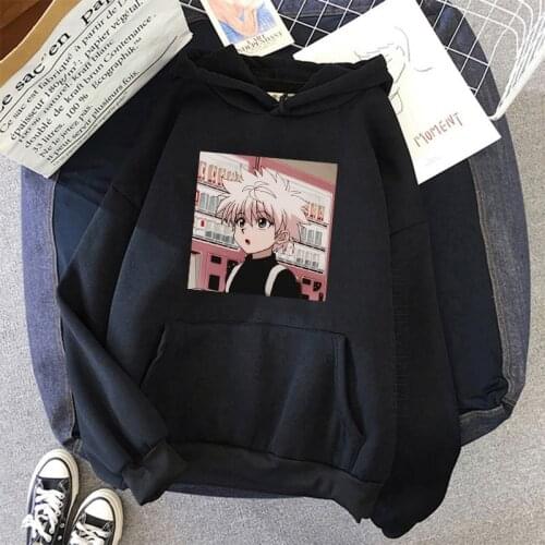 Cute Mens Hoodies Hunter X Hunter Men Pullovers Hoodies Streetwear Killua Zoldyck Hisoka 90s Anime Hoody Sweatshirt