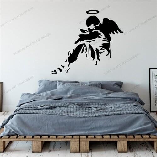 DIY Art Angel Art Sticker Waterproof Wall Stickers Pvc Wall Decals Art Decals Wallpoof Removable Decor CX1385