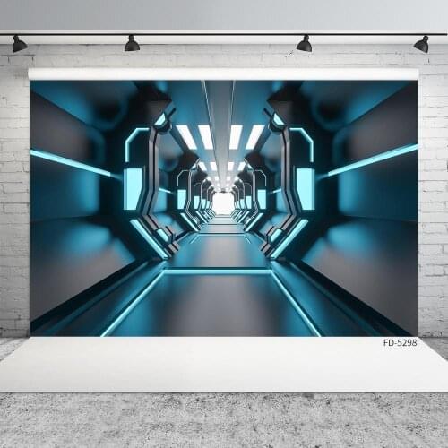 Science Fiction Passage Light Photo Background Customized Backdrop for Children Portrait Baby Shower Photocall Photography Props