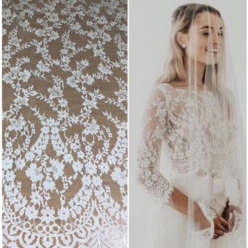 Off white 150CM X 300 CM Gorgeous French Chantilly lace fabric hot style wedding dress lingerie wedding robe lace fabric
