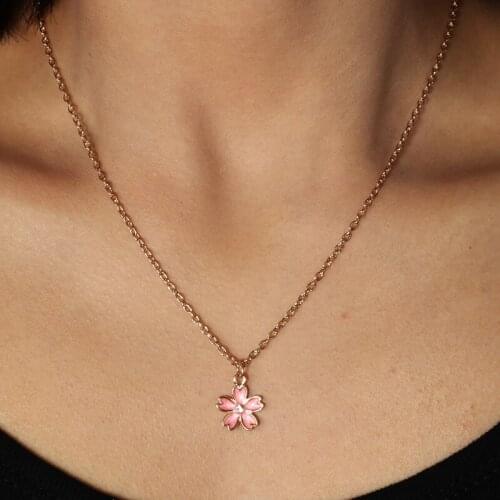 New Arrived Small Flowers Tassel Necklaces & Pendants for Women Valentines Day Charms Jewelry Accessories Colliers