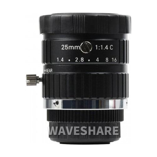 Official Raspberry Pi High Quality 25mm Telephoto Lens Multi Field Angle C-Mount for Camera