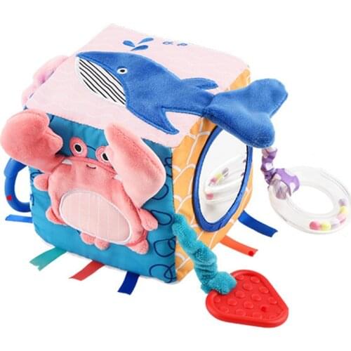 0-12 Months Bed Hanging Rattle Toy Baby Early Education Cognition Cute Animal Plush Rattle Appease Teether Gift Car Hanging Toy