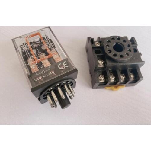 Intermediate relay MK3P-I MK3P small electromagnetic relay 11PIN with base DC12V DC24V AC110V AC220V