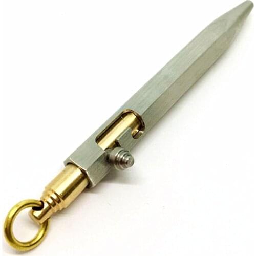 Retro Defense Pen Brushed Tactical Signature Pen Tungsten Alloy Broken Window With A Refill EDC Pen