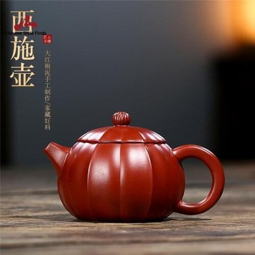 Handmade Yixing 150cc Teapot Purple Clay Zisha Pot Xishi Beauty Tea Pot Red Clay