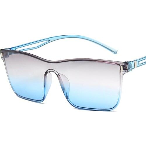 Square Frame Women Men Sunglasses Double Color Lens UV400 Eye Protection Girl Sexy Ladies Retro Outdoor Eyewear