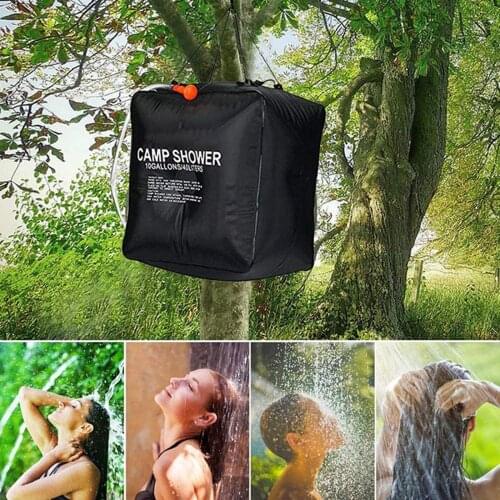 40L Shower Bag Portable Folding Solar Heated Waterproof Outdoor Camping Travel Hiking Hand Water Bags For Shower Bathe