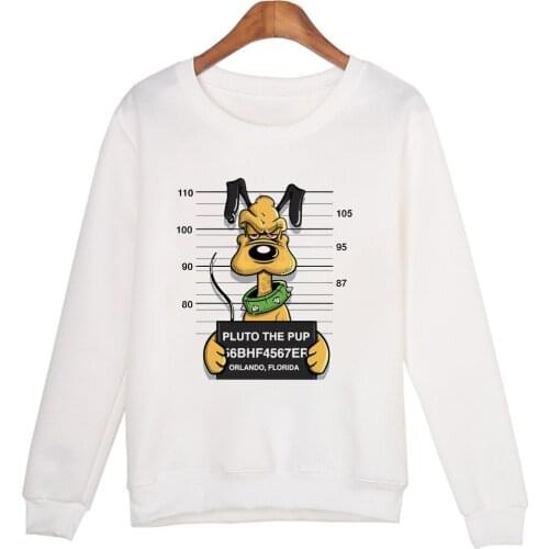 Diseny Women Sweateshirt Autumn And Spring Female Tops Loose Cartoon Pluto Print Jacket Foreign Style Bottoming Shirt Dropship