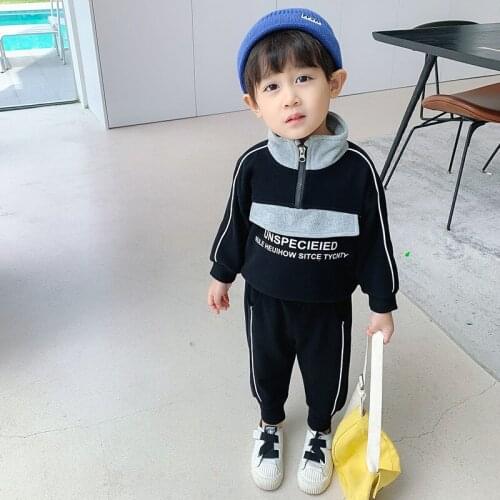 ZWF373 Boys Tracksuit Spring Children Clothing Sets Cotton T-Shirt + Pants 2 Pcs Sport Suit Boy Clothes Set Costumes For 2-10 Y