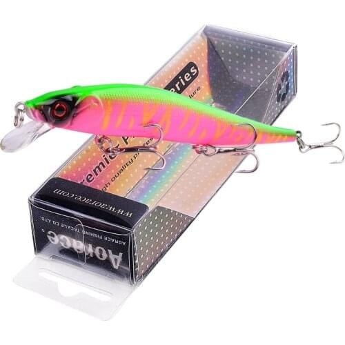 14g 12cm 2 Beads Weight Transfer 2 Bead in Head for Twitch Easy Long Casting Tiny Wobble Sinking Minnow Fishing Lure with box