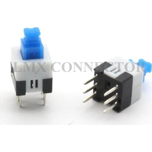 20PCS No Lock /Self Locking Switch 7*7 Double Row 6P Push Button Switch