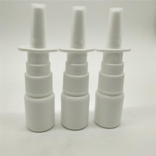 20pcs/lot 5ml 5cc 0.17oz HDPE white plastic nasal spray bottles with mist nasal sprayer bottle,plastic nasal spray bottles