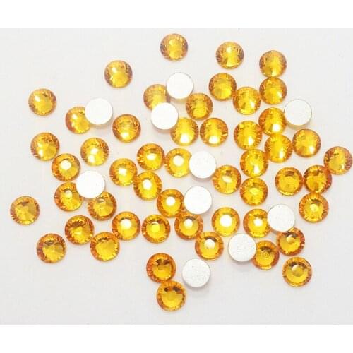 3SS to 30SS Non Hotfix Rhinestones Topaz Flat Back Strass 3D Nail Art Stones DIY Decoration Gems