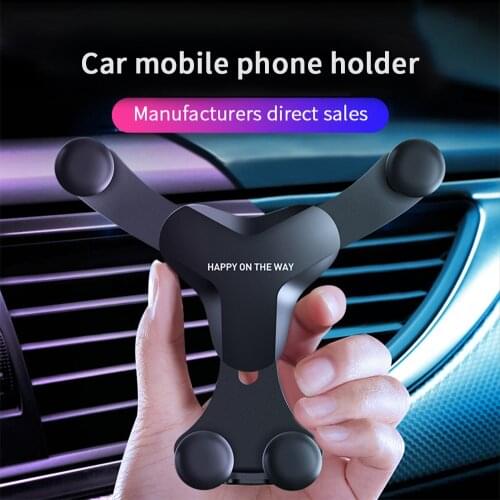 Car Phone Holder Gravity Smartphone Support Air Outlet Mount Clip Car Accessories For IPhone