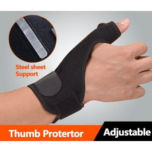 Bandage Fitness Hand Brace Wrist Support Crossfit Gym Palm Pad Protector adjustable Band Belt steel sheet thumb protector