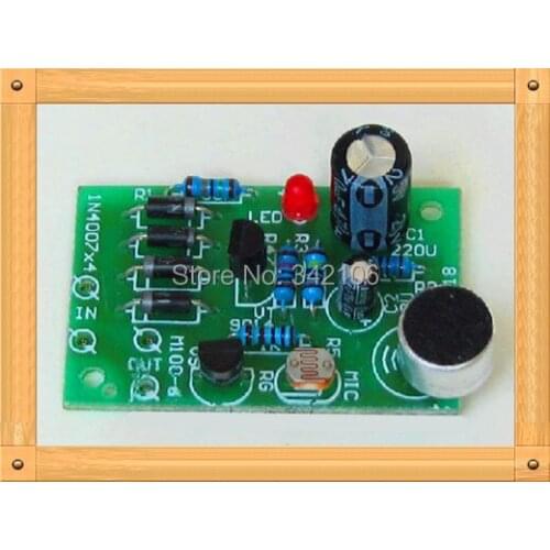 Free Shipping!!! Sound and light control sensor delay switch / corridor 220v lamp with / pcb board kit module sensor