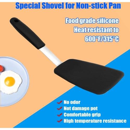 1Pcs Premium Flexible Silicone Standard Turner Spatula - The Best Egg, Pancake, and Flipper Silicon Spatula
