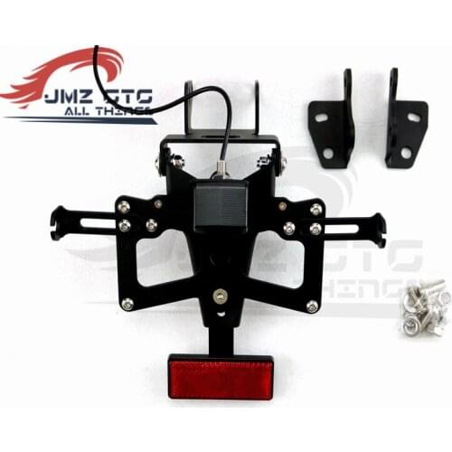 CNC Motorcycle License Plate Holder indicator With Led Lamp For KAWASAKI Z300 2014 2015 2016 2017