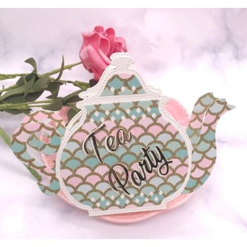 KSCRAFT Teapot Tea cup Metal Cutting Dies for DIY Scrapbooking Stamp/photo album Decorative Embossing DIY Paper Cards