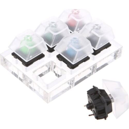 Mechanical Keyboard Clear Keycaps 6 Key Swit6X Tester Kit for cherry MX