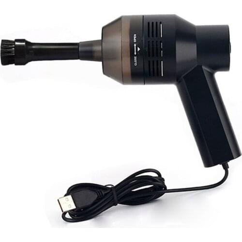 HK-6019A Mini USB Vacuum Cleaner Small Handheld Household Dust Collector Spin Duster Computer Cleaning Brush