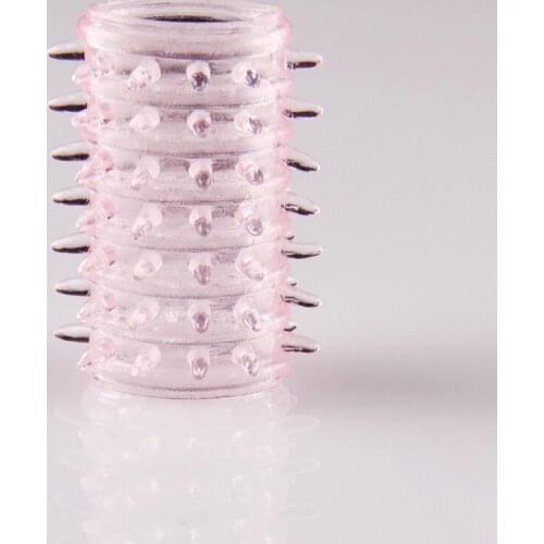 Men Delay Lock Fine 1 Pcs Male Silicone Penis Adult Sex Product Sleeve Cock Ring Extender Color Random