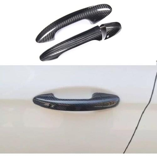 Fit For Benz W205 CLS GLC GLE AMG Dry Real Carbon Fiber Door Handle Cover w/o Sensor